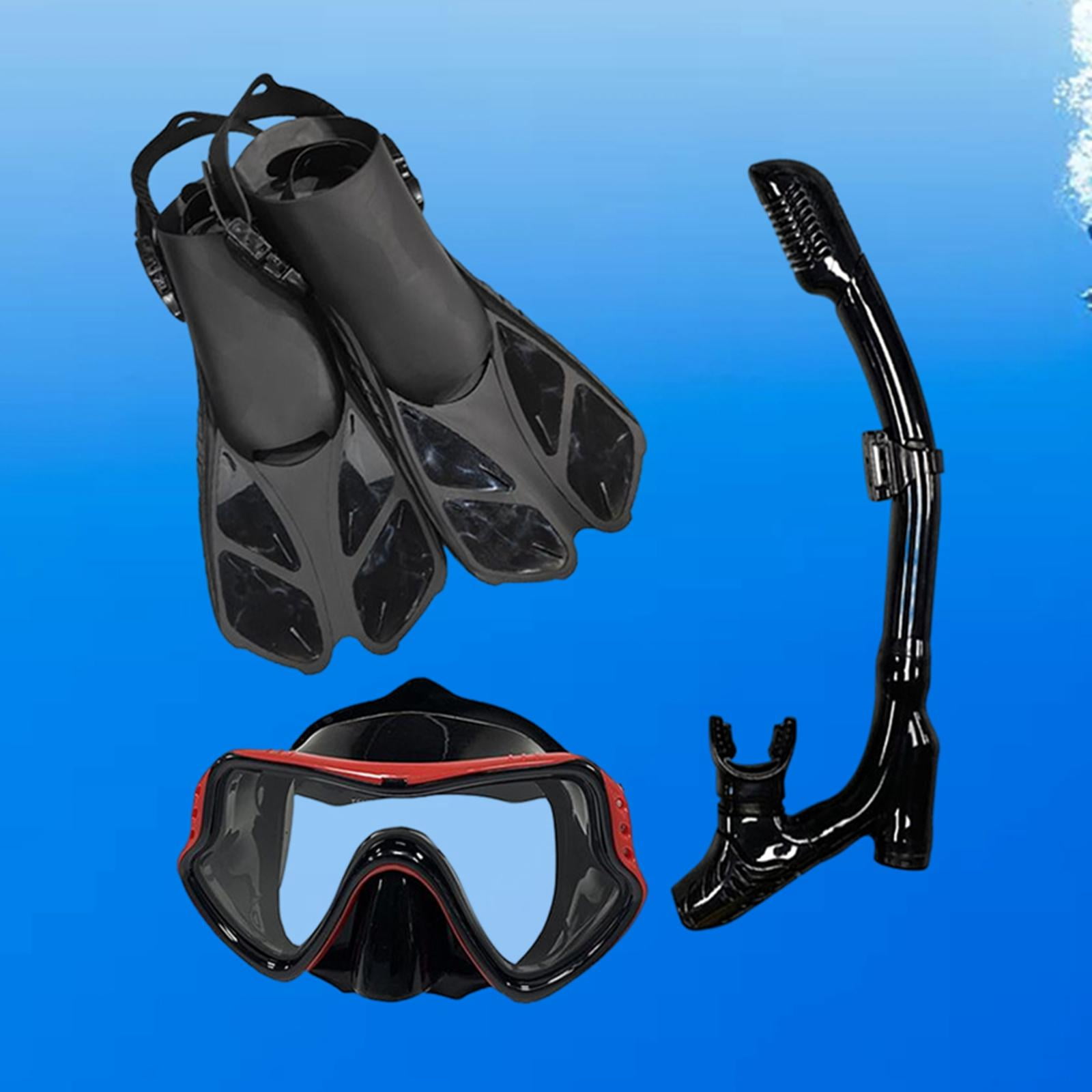 Snorkel Set Snorkeling Gear Adults Scuba Easy Breathing Adjustable for