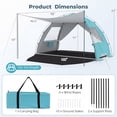 thumbnail image 3 of ELLEGNT Pop‑Up Beach Tent – 5‑6 Person Canopy Sun Shelter, UPF50+ Protection, Blue, 3 of 8