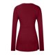 thumbnail image 5 of Puntoco Primavera Mujer Moda Cuello en V Manga larga Color sólido Sexy Casual Tee tops Puntoco Puntoco-468, 5 of 8