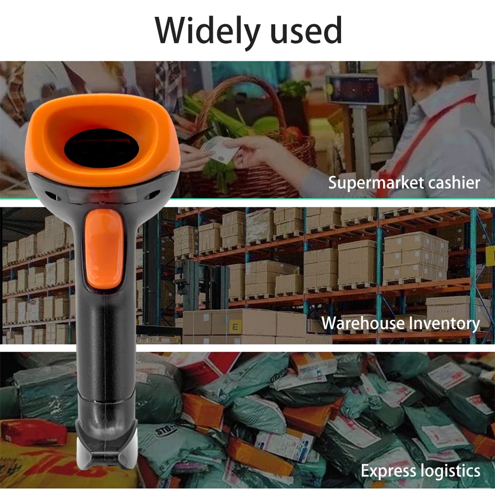 Handheld 1D/2D/QR Barcode Scanner BT+2.4G Wireless USB Wired Bar Code Reader Manual / Continuous Scanning CMOS Image Sensor Support Paper Code/Screen Code PDF417 Compatible with Windows An