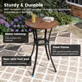 thumbnail image 4 of VOXBIN 28" Round Outdoor Bar Table with Adjustable Umbrella Hole Modern Metal Frame for Balcony, 4 of 7