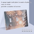 thumbnail image 4 of Dailycode Light Switch Plate Covers 2 Gang Wall Plate Plastics Outlet Covers for Kitchen Home Office Decor Fireworks in Snow, 4 of 8