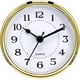thumbnail image 1 of 3-1/2 Inch (90 Mm) Quartz Clock Fit-up/insert With Arabic Numeral, Quartz Movement (gold Rim), 1 of 4