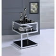 thumbnail image 4 of Black Glass And Chrome 3 Tier Shelves End Table, 4 of 6