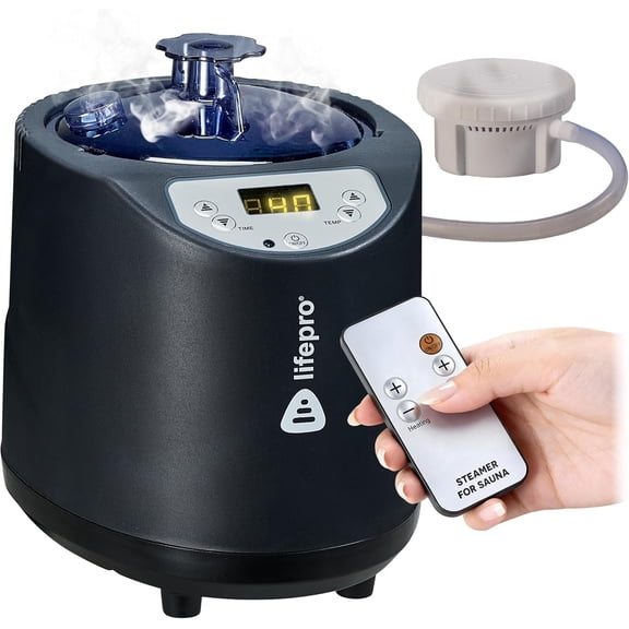 LifePro Revivify 1200W Portable Sauna Steamer for Steam Room or Sauna Tent – Home Steam Generator Machine with 2.6L Tank, 15 Heat Settings, Remote & App Control for Relaxation and Detox