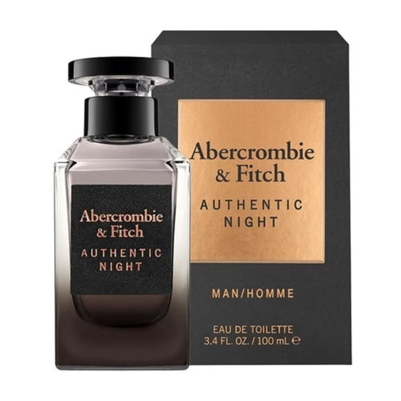 Abercrombie and Fitch Men's Authentic Night EDT Spray 3.4 oz Fragrances 085715005298