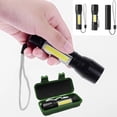 thumbnail image 2 of Mini linterna LED Q5 Zoom portátil con batería integrada, linterna COB de carga USB, lámpara ajustable de 2000 lúmenes para exteriores, 2 of 4
