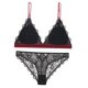 thumbnail image 3 of Traje de baño de dos piezas con sujetador y conjunto de bikini, copa triangular, color negro L, 3 of 9
