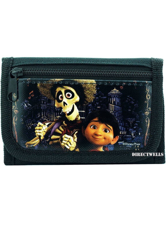 Pixar Coco Miguel Rivera and Hector Black Trifold Wallet