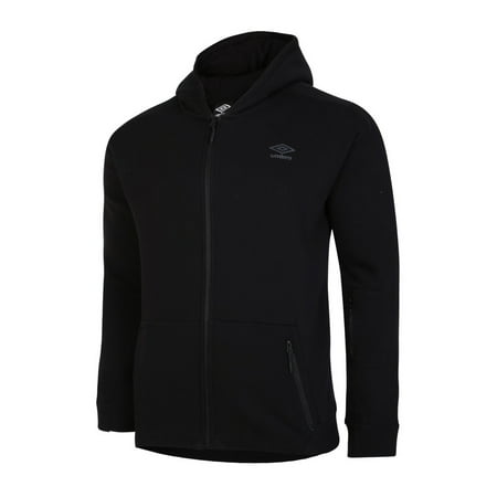 Umbro Men's Full-Zip Fleece Jacket - Recycled Polyester, Tonal Logo, Cargo Pocket & Adjustable Waist