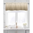 thumbnail image 2 of Beige Ombre Kitchen Valances for Windows Farmhouse Linen Window Valance Curtain for Living Room Window Treatment Modern Abstract Art Gradient Aesthetics Valance Rod Pocket Topper Drape, 42 x 12 Inch, 2 of 6