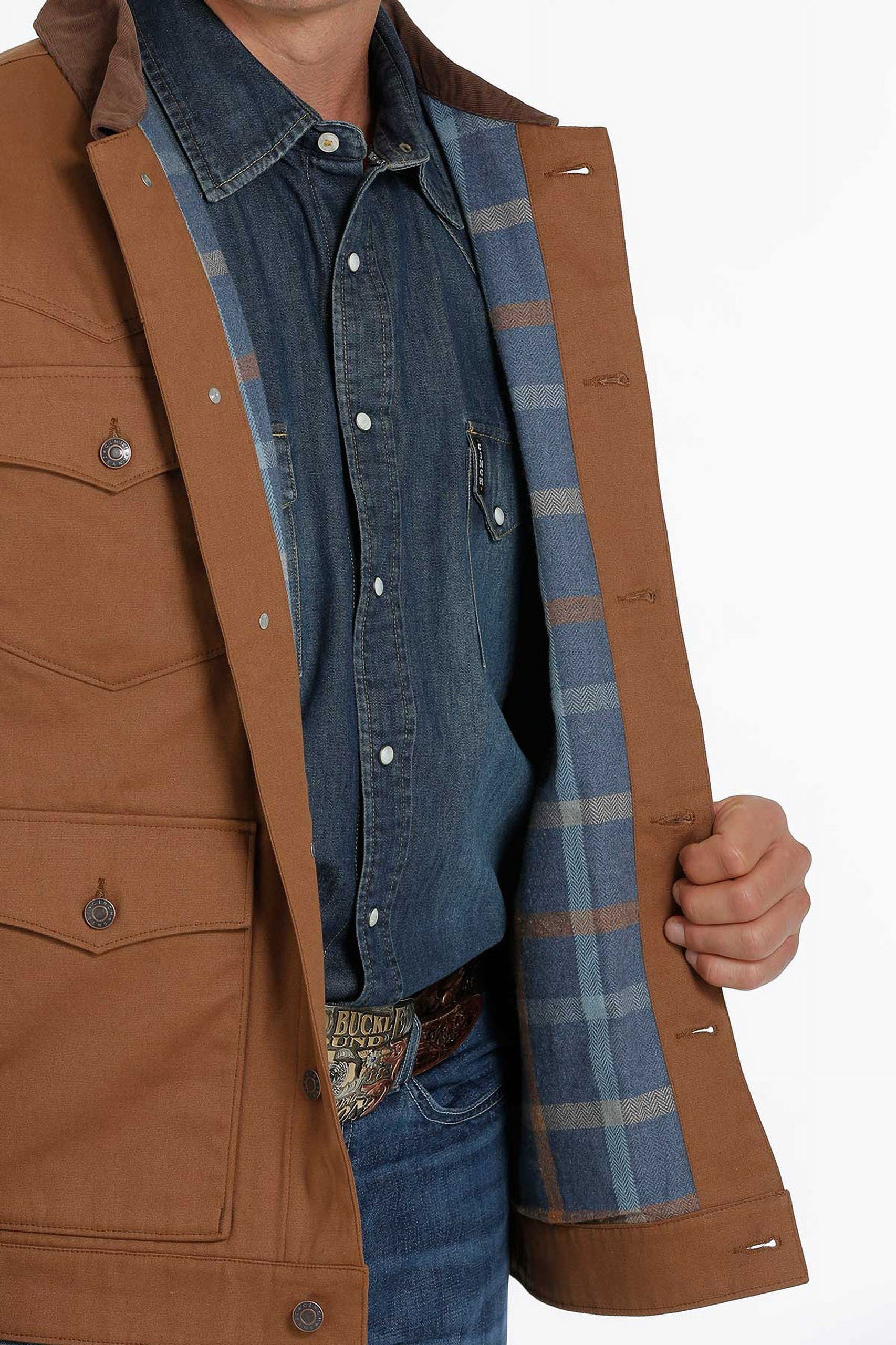 Cinch Canvas Brown Flannel Lined - Mens Jacket - Mwj1551001