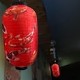 thumbnail image 4 of Japanese Lanterns, Traditional Japanese Style Red Fabric Lamp Red 30x55cm, 4 of 6