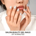thumbnail image 2 of DANNI & TONI Semi Cured Gel Nail Strips Gray (Slate) Solid Color Gel Nail Stickers Grey 28 Stickers, 2 of 7
