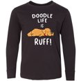 thumbnail image 3 of Inktastic Doodle Life is Ruff Golden Doodle Long Sleeve Youth T-Shirt, 3 of 5