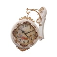 thumbnail image 3 of deevoka Double Sided Wall Clock 360 degree Rotating Farmhouse Round Quiet Decorative Clock White, 3 of 9