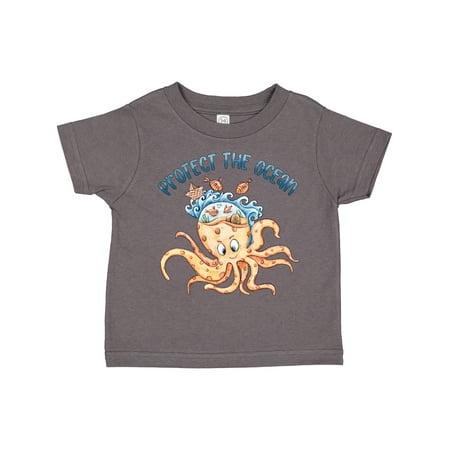 

Inktastic Protect the Ocean Cute Watercolor Octopus Gift Toddler Boy or Toddler Girl T-Shirt