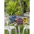 thumbnail image 4 of Outdoor Tablecloth with Umbrella Hole Zipper 4th of July Round Tablecloth 54" Waterproof Outside Table Cloth Independence Day Sunflower Patio Table Cover Tablecloths for Picnic Party, 4 of 8
