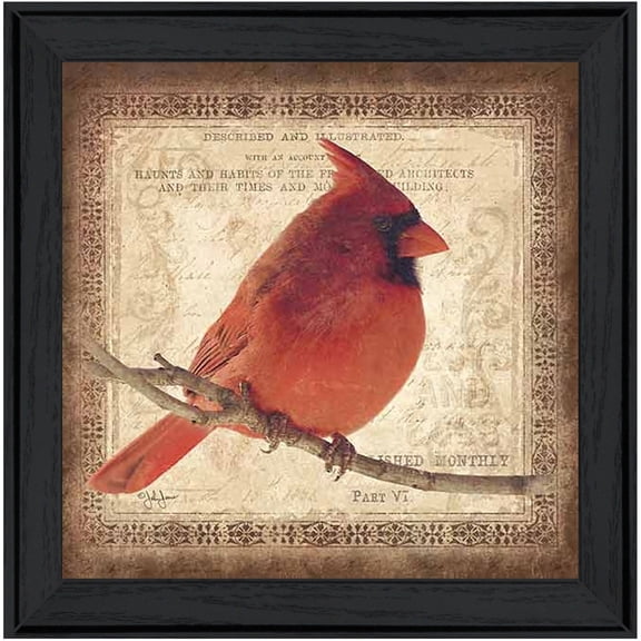 Male Cardinal by John Jones Print Wall Art Wood Multi-Color - Ready to Hang