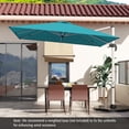 thumbnail image 3 of Costway Parasol Déporté de Patio 10 Pi, Parasol Suspendu d'Extérieur en Aluminium avec Rotation à 360°, Bleu, 3 of 10