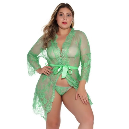 

Women Sexy Lace Lingerie Babydoll Deep V Teddy Sleepwear With Panty