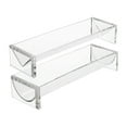 thumbnail image 3 of 2Pcs Clear Cracker Tray Rectangular Cracker Holder Display Trays Acrylic Cracker Serving Tray for Home, Party & Charcuterie Board Platter V U Style Biscuit Storage Holder, 3 of 10