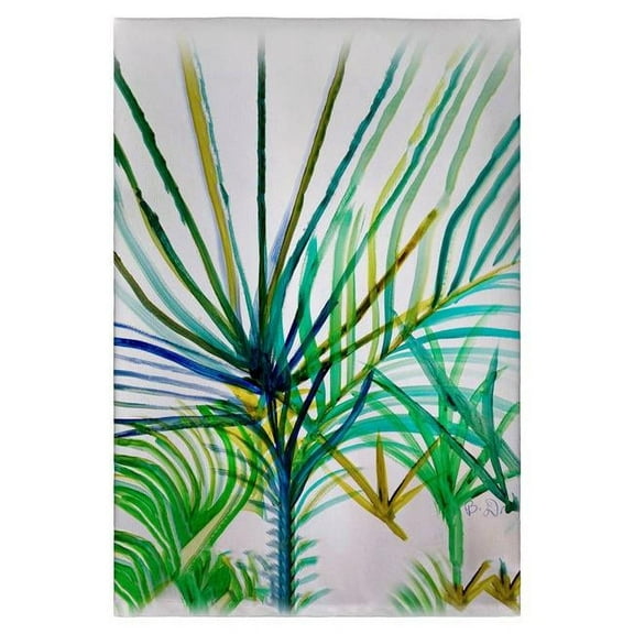 Betsydrake GT1157 20 x 20 in. Teal Palms Guest Towel