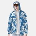 thumbnail image 4 of Balery Leaves And Flowers Men's Women's UPF 50+ Sun Protection Lightweight Hoodie Performance Long Sleeve Shirt for Fishing Running-, 4 of 9