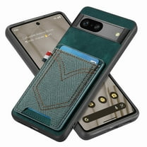 ELEHOLD for Google Pixel 6a, Wallet Phone Case,Slim Leather Shockproof Lens Protector with Card Slot Anti-Scratch Case Cover,Support Magnetic Car Mount, green