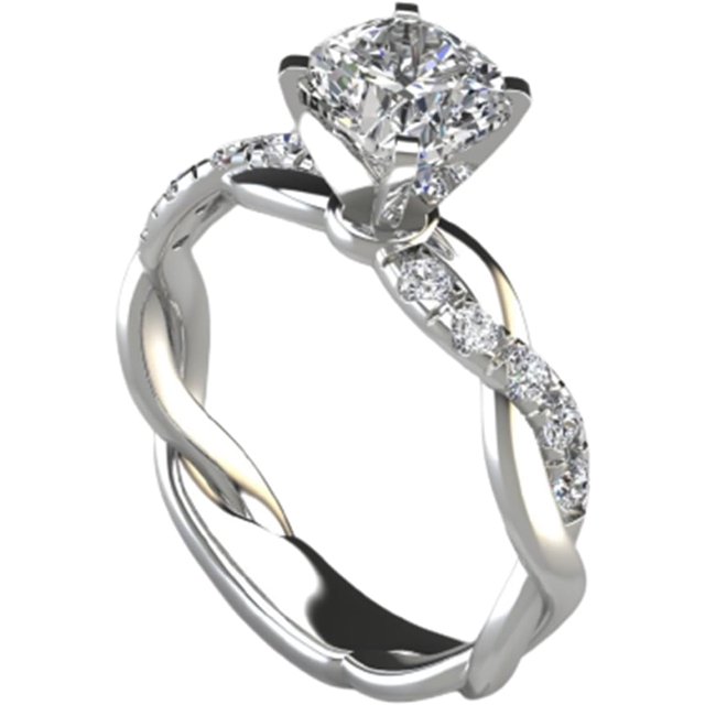 AKYUSGFL Fashion Rings for Women Synthetic Diamond Studded Zirconia Inlaid Rings Wedding Engagement Rings Jewelry Accessory Gifts