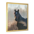 thumbnail image 2 of Designart 'Close Up Portrait Of A Horse On An Autumn Morning' Farmhouse Framed Art Print, 2 of 4