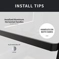 thumbnail image 6 of 55"-59"W*56" H Framed Double Sliding Tub Door, Bypass Bathtub Glass Doors, Shower Door with 1/6" (4mm) Clear Tempered Glass, Matte Black Finish, 6 of 15
