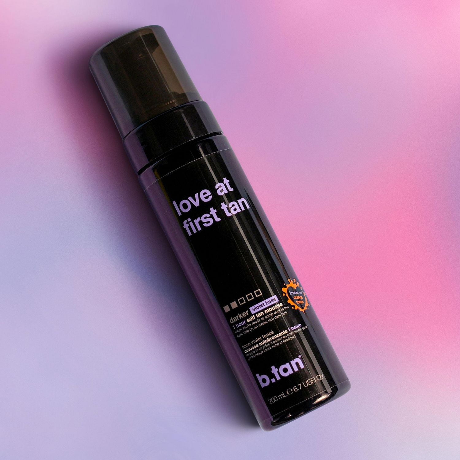 B.tan Love at First Tan 1 Hour Express Self Tan Mousse 6.7 fl oz, 1 hour violet based tan mousse