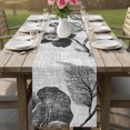 thumbnail image 6 of Table Runners 90 Inches Long Dress Scarves, Vintage Floral Farmhouse Coffee/Dining/Kitchen Table Decor Table Runner for Living Room, Spring Botanical Flowers Leaves Botanical Gray 13x90 Inch, 6 of 9