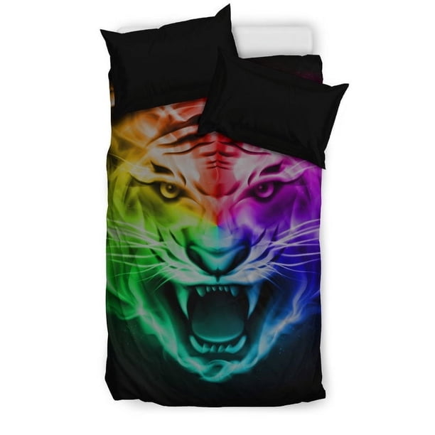 Juego de cama de colores Tiger Head