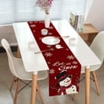 thumbnail image 4 of Red Snowman Snowflakes Winter Table Runner, Seasonal Christmas Kitchen Dining Table Decoration for Indoor Outdoor Home Party Decor 13 x 72 Inches, 4 of 4