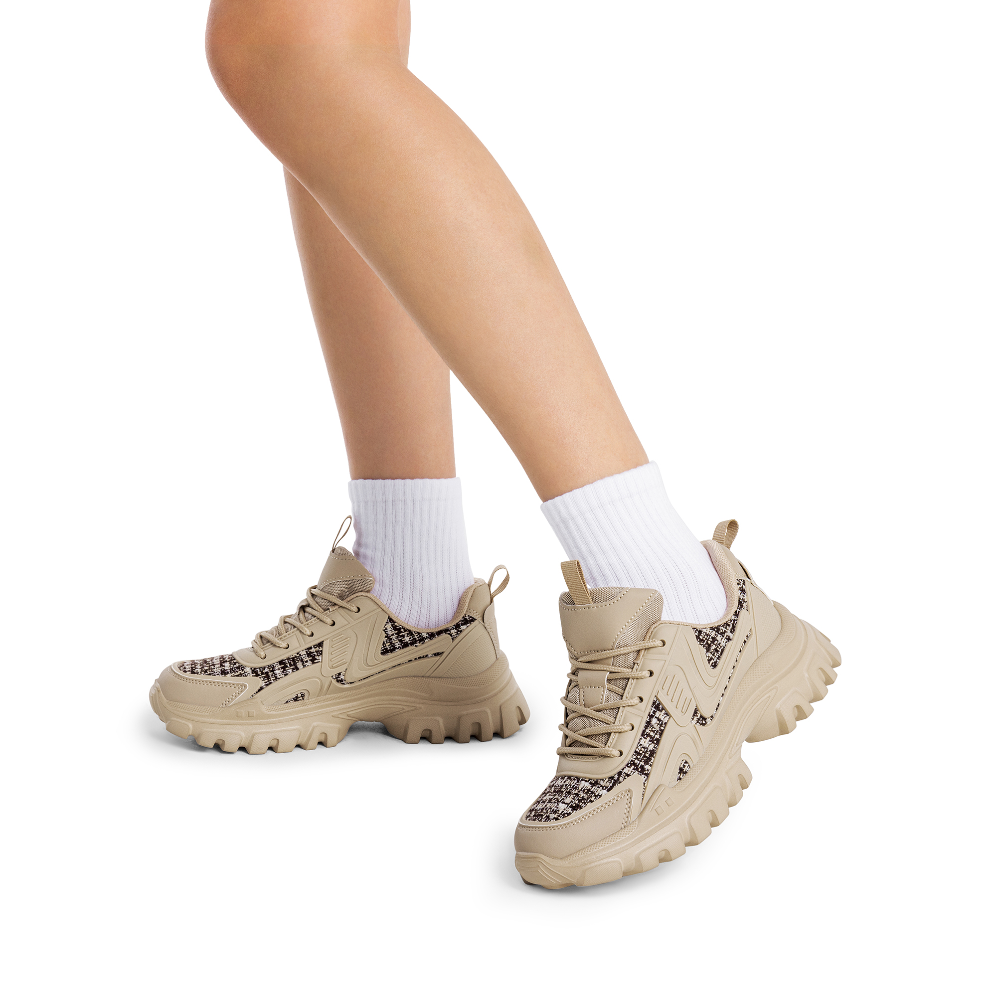 DREAM PAIRS Women's Platform Chunky Sneakers - Lace Up Casual Comfort Shoes For Walking, Running, Workout