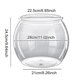 thumbnail image 3 of Terrario de escritorio transparente, cuencos redondos multiusos para peces dorados para sala de estar y oficina, 3 of 8