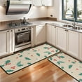 thumbnail image 3 of Kitchen Rugs Sets Of 2,Beige Christmas Holly Pattern Anti Fatigue Kitchen Mat Rugs Non Slip Washable,Decorative Kitchen Floor Mats for Kitchen,Sink,Laundry,17"x47"+17"x47", 3 of 5