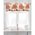 thumbnail image 2 of Orange Fox Thanksgiving Kitchen Valances for Windows Farmhouse Linen Window Valance Curtain for Living Room Window Treatment Fall Maple Leaves Pastoral Trees Valance Rod Pocket Topper, 42 x 12 Inch, 2 of 6