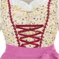 thumbnail image 3 of Lenago Women Party Dresses 2025 Oktoberfest Costumes Multiple Color Schemes Square Collar Short Sleeves Dirndl Dresses German Dresses For Festival Bavarian Costume Beer Carnival, 3 of 9