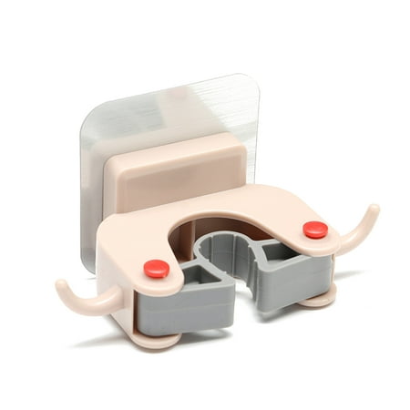 

Adhesive Wall Mounted Mop Storage Holder Hook Mop Hanger Clip Seamless Bathroom Kitchen Organizer
