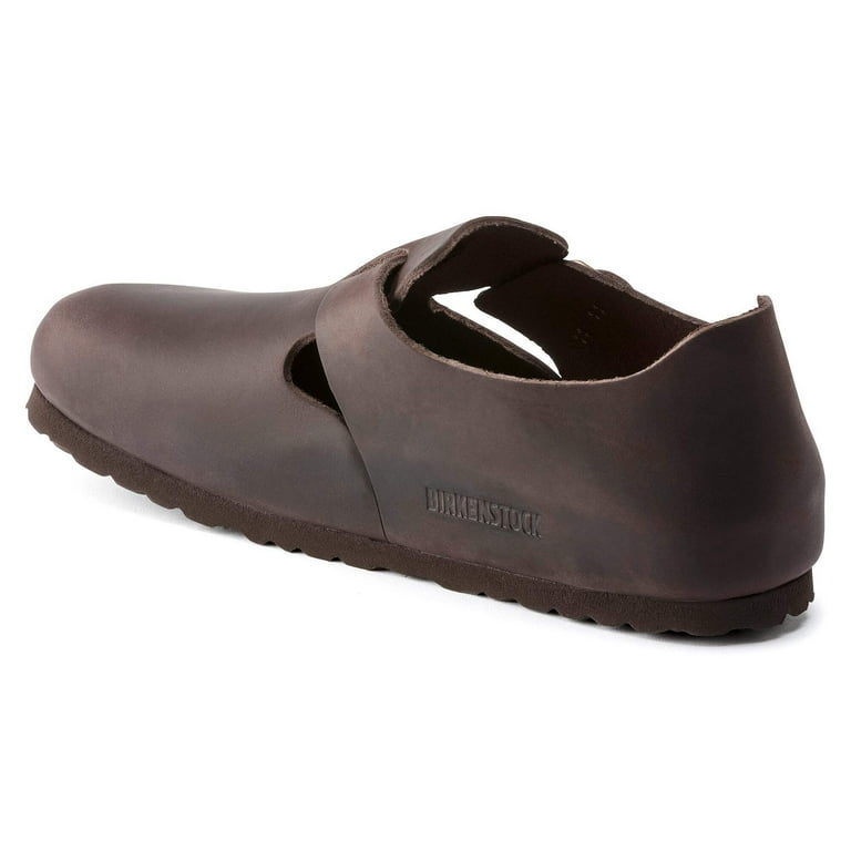 Birkenstock London BS Narrow Oiled Leather Clog, 43, Brown