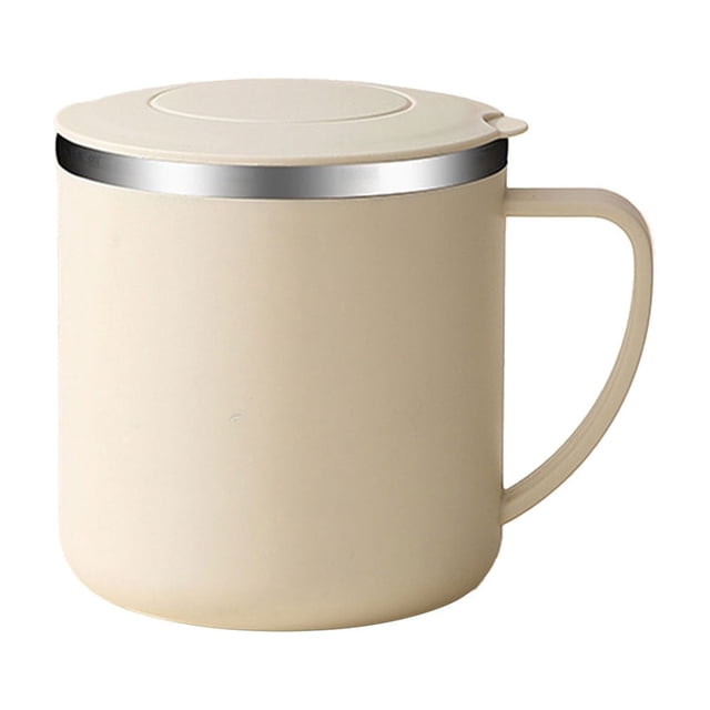 Taza de agua/café de acero inoxidable de 350 ml con tapa, doble pared aislante, a prueba de fugas, taza de viaje para bebidas frías y calientes, taza de té para oficina y hogar, vaso térmico de acero