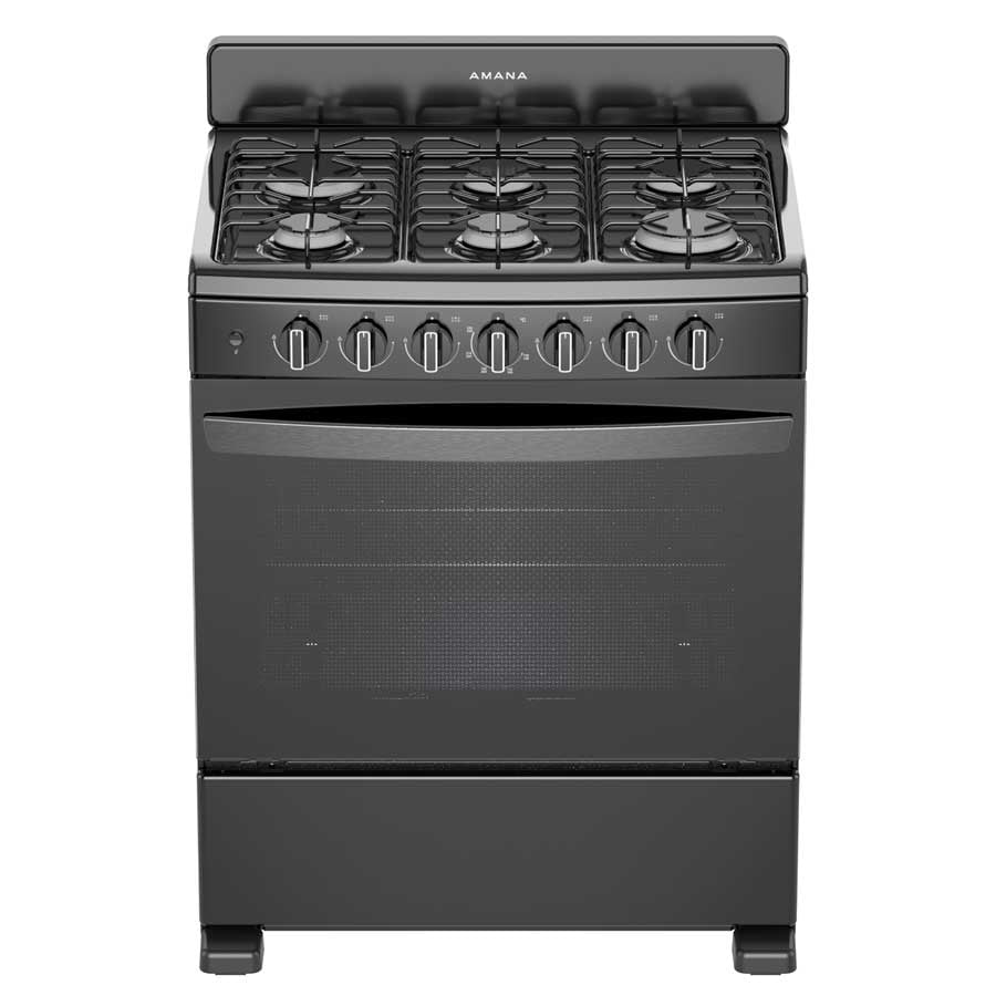 Amana Brand New 5.1 Cu. ft. 30 Inches Freestanding Gas Range Color Black