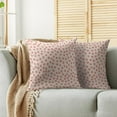 thumbnail image 2 of Christmas Light Pink Polka Dot Pillow Covers 20x20 Set of 2 Boho Style Decorative Throw Pillow Cases Outdoor Farmhouse Holiday Decoration for Sofa Couch Bed, 2 of 6