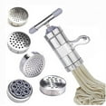 thumbnail image 3 of Gnmfd Stainless Steel Manual Noodle Press Machine, Hand Operated Pasta Maker with 5 Die Shapes for Homemade Noodles Dumplings Ravioli Kitchen Cooking, 3 of 4