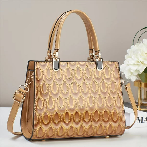Bolsos retro para mujer, elegantes bolsos cruzados para mujer, bolsos de oficina y trabajo de moda, bolsos de lujo de cuero brillante para mujer