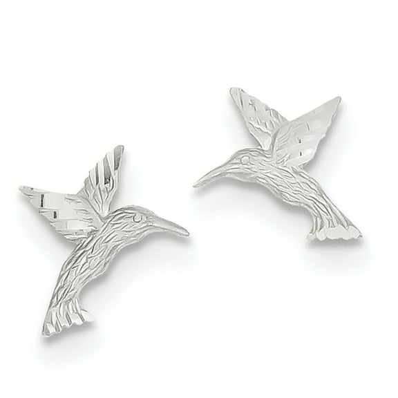 Primal Gold 14 Karat White Gold Hummingbird Earrings