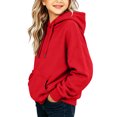 thumbnail image 3 of Kids Long Sleeve Pullover Hoodie Casual Relaxed Fit Sweatshirt with Drawstring Hood and Kangaroo Pocket for Boys Girls, 3 of 4